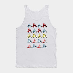 Retro Scooter, Classic Scooter, Scooterist, Scootering, Scooter Rider, Mod Art Tank Top